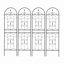 Barrière de jardin, treillis de jardin en métal 71 po x 19,7 po à treillis antirouille pour plantes grimpantes
