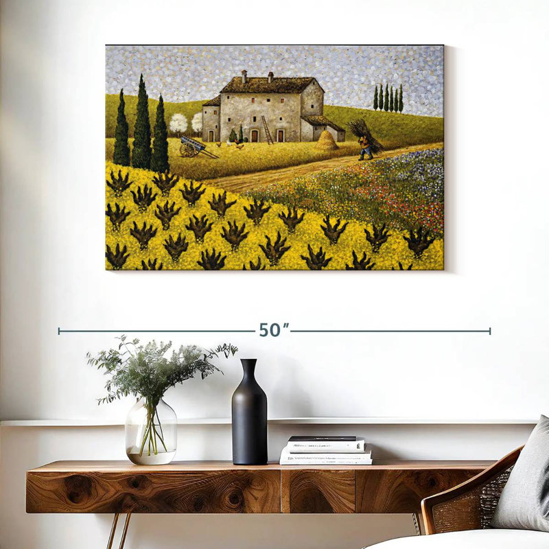 Lilie Mustard Vines, 26" H x 39" W