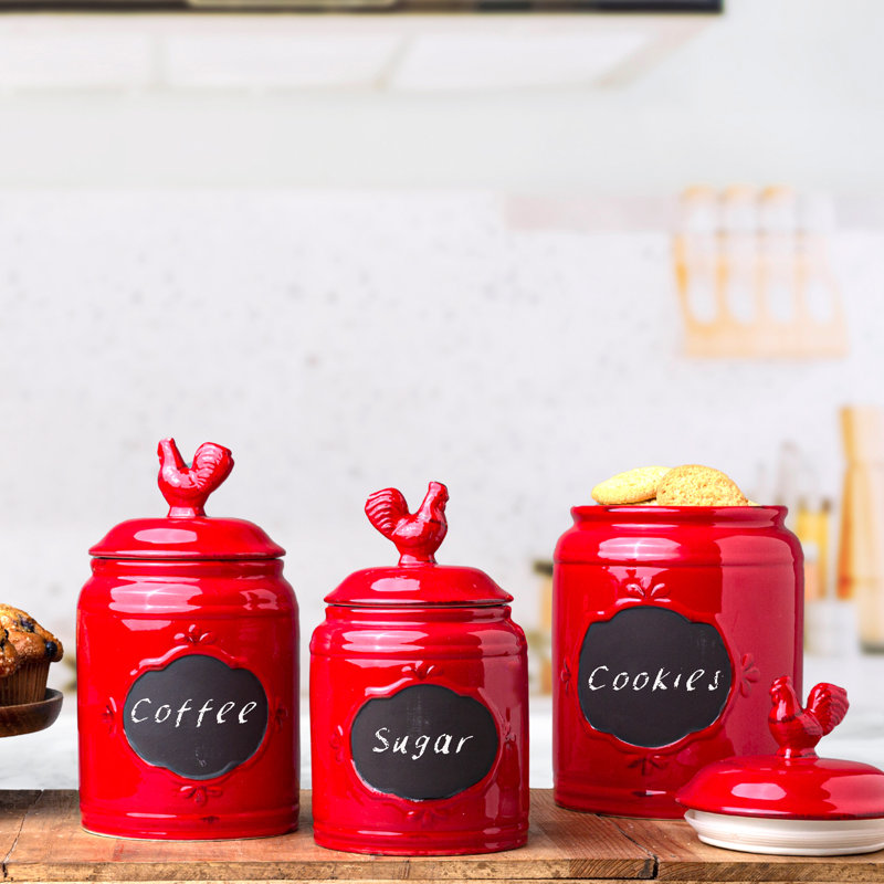 Ceramic / Porcelain Canister - Set of 3