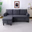Canapé modulaire en L réversible avec rangement en L - coton et lin-458603678