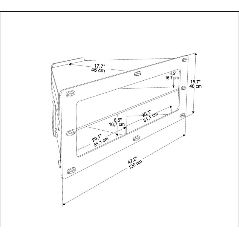 Lajeune TV Stand for TVs up to 48"