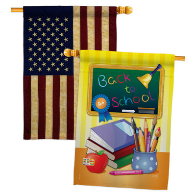 Double Sided 40'' H x 28'' W Polyester Graduation House Flag