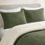 Premium Chenille Bedding Sets, Olive Green Cozy Waffle Knit For Home