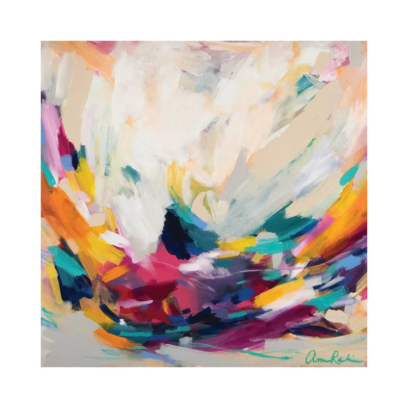 « New commencements » par Amira Rahim, reproduction d’art, H 26 po x l 26 po x P 1,5 po, Toile tendue, Pas de tapis