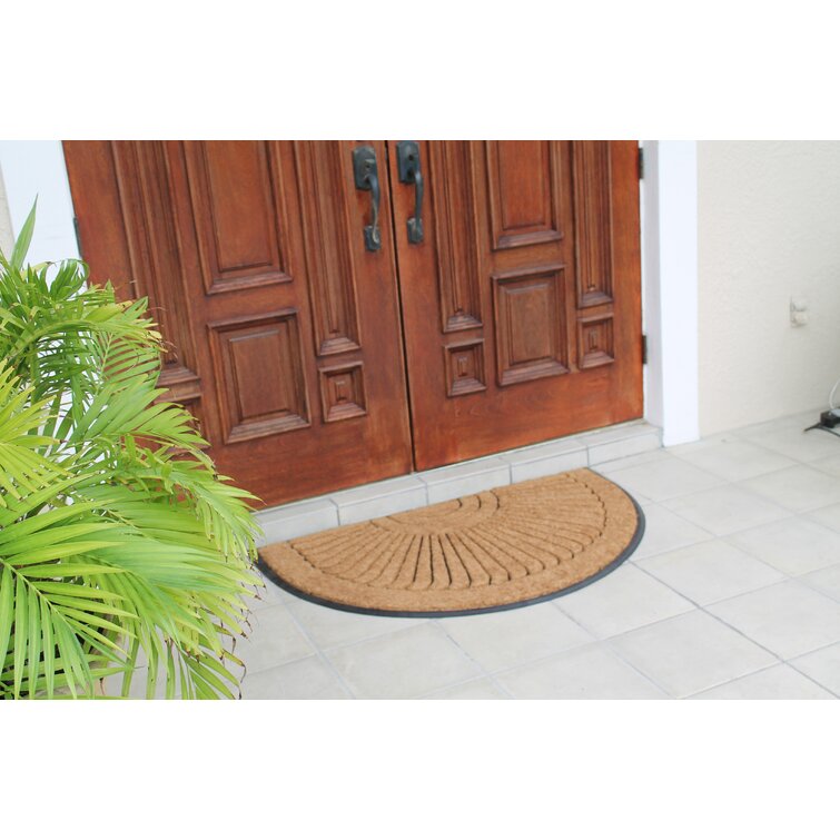 A1hc Natural Rubber & Coir 24x39 Monogrammed Doormat for Front Door, Anti-Shed Treated Durable Doormat for Outdoor Entrance, Heavy Duty, Low Profile