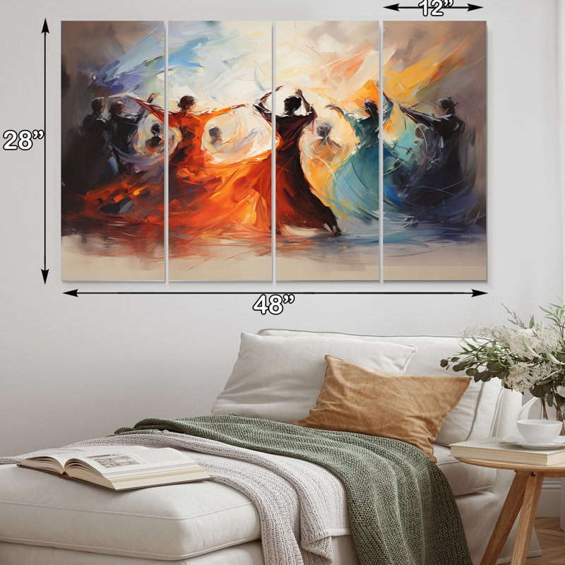 Soulful Dancing I - ensemble d'art mural en métal Dance