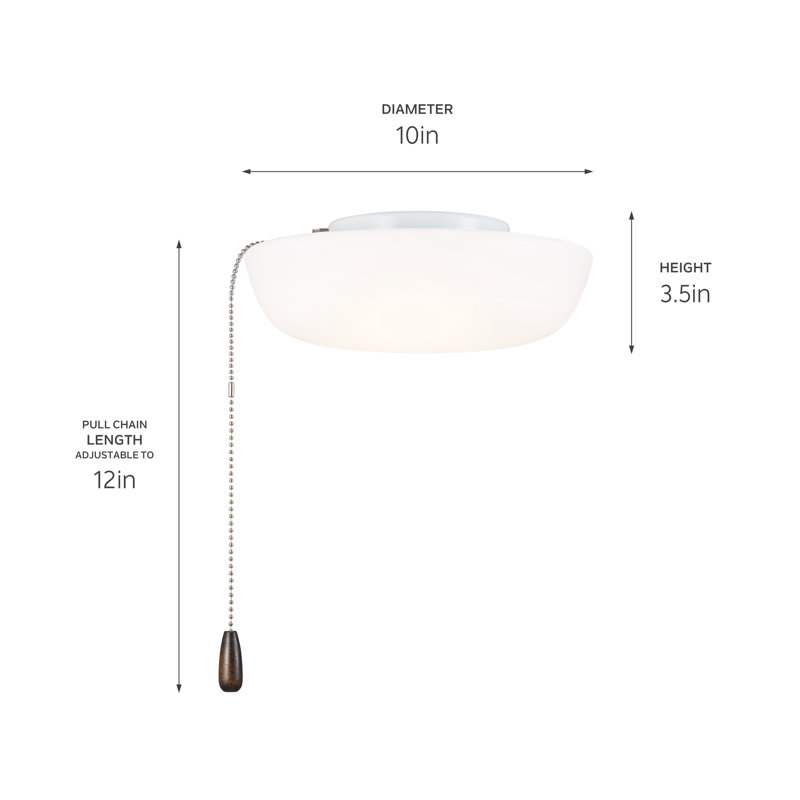 1- Light Universal LED Ceiling Fan Bowl Light Kit