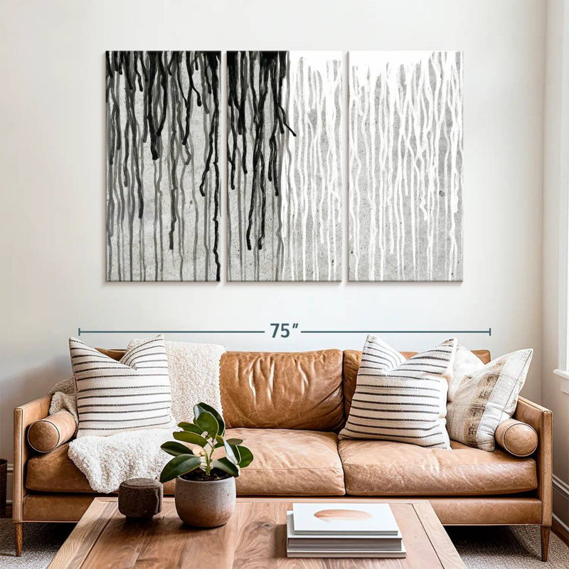 Avery BW Paint Drip, 42" H x 65" W