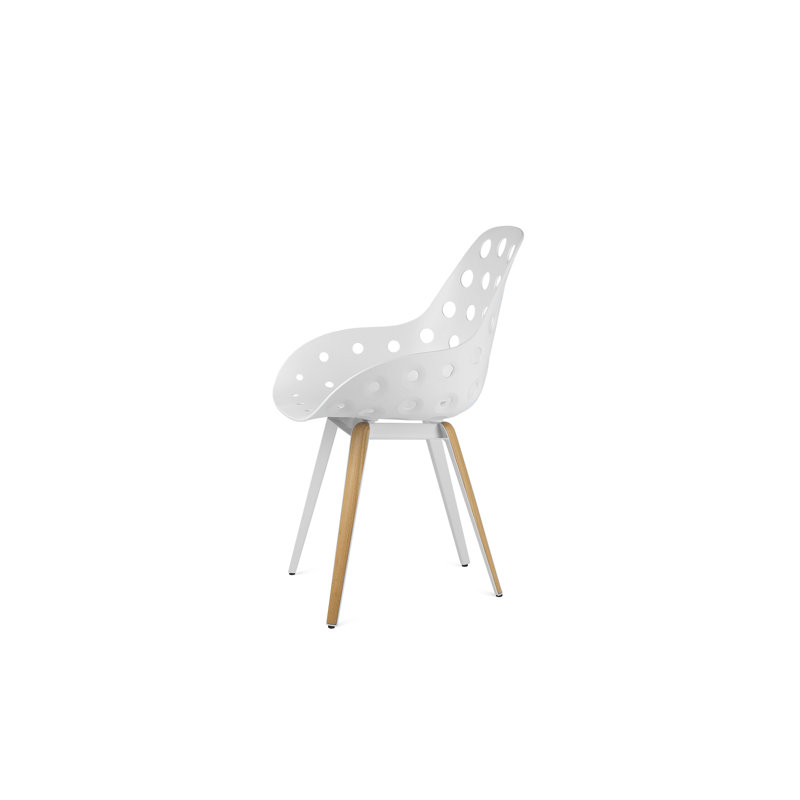 Fauteuil Gallatin, Blanc / Naturel