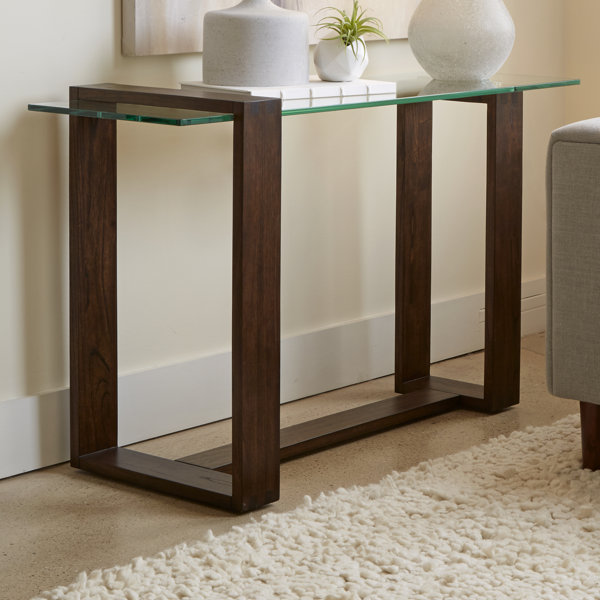 Glass console tables and solid wood dresser