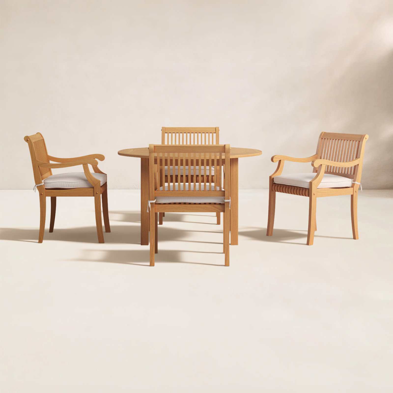 Summerton 48'' Round 4 - Person Outdoor Dining Set with Cushions