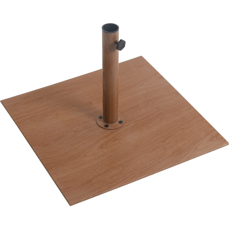 Belize Steel Patio Umbrella Base, Teak