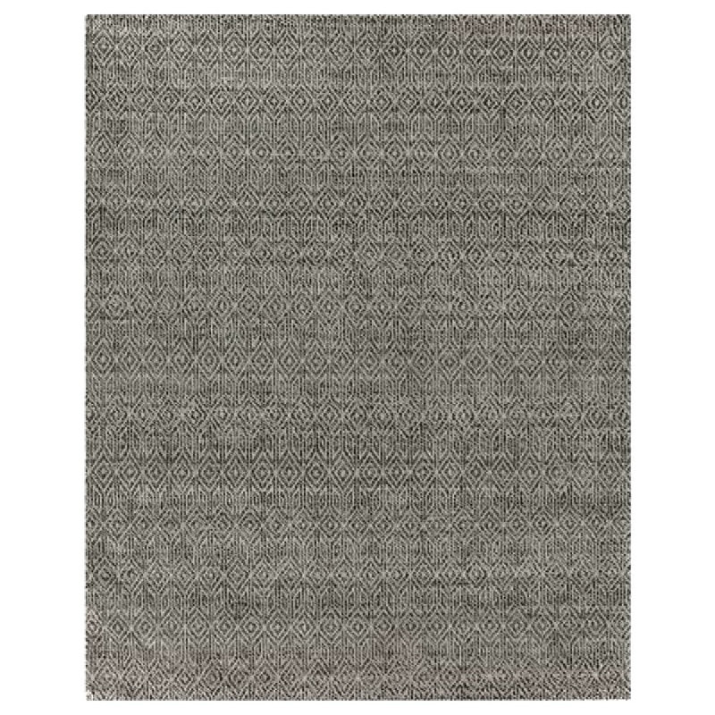 Woven Earth Wool Geometric Area Rug, Rectangle 6' x 9'