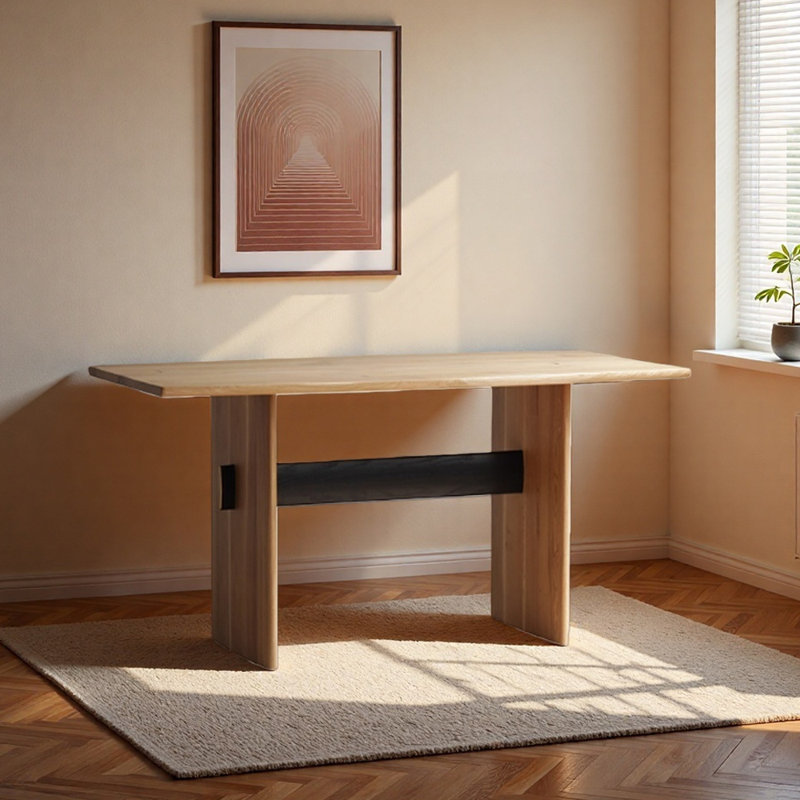 Bureau en bois massif Nordic Luxury, H 29,52 po x l 62,99 po x P 35,43 po
