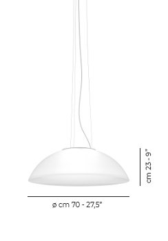 Infinita Suspension 70 White Matt Glossy White E26 Ul