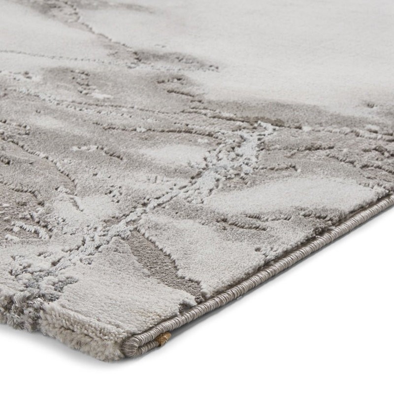 Machine Woven Ivory/Silver Rug, Rectangle 120 x 170cm