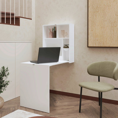 Table flottante vierge, bureau, blanc