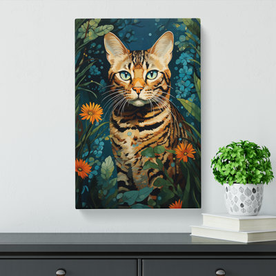 Bengal Cat Informel No.2 - Wrapped Canvas Print