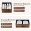 Commode 5 tiroirs, commode haute, cadre robuste, plateau en bois, organisateur de commode pour chambre à coucher, salon-1218406476