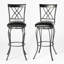 Tabouret de bar à hauteur de comptoir de style campagnard avec cadre en métal pour îlot de cuisine Yistro-60827219-100000668