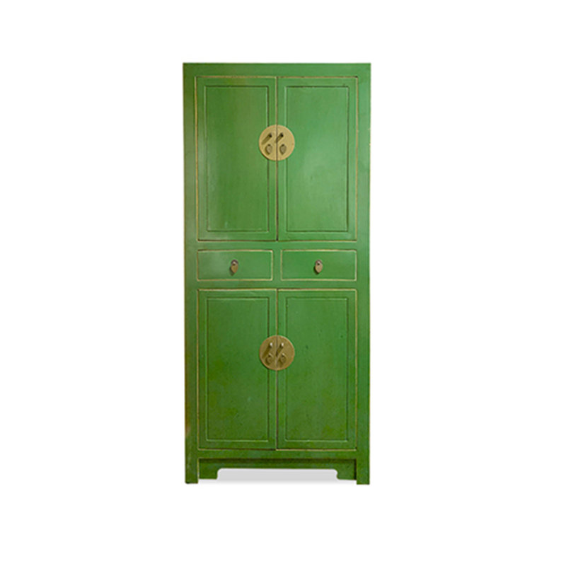 4D 2D Tall Cabinet -Red, Olive Green