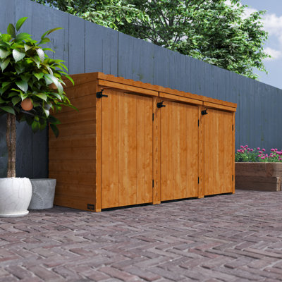 Tiger Wooden Triple Bin Store