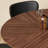 Retro Round Dining Table with Walnut Veneer-105843871-105843867