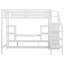 Lit mezzanine polyvalent en métal avec options de rangement et de rangement intégrées