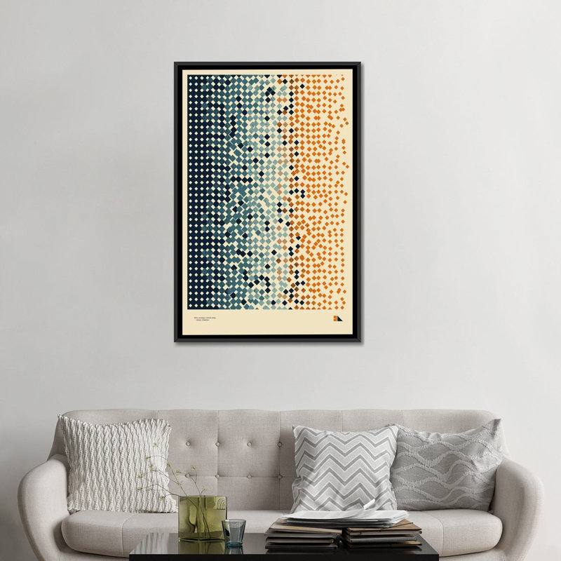 «Entropy», impression sur toile, H 26 po x l 18 po x P 1,5 po, Toile avec cadre noir, Pas de tapis