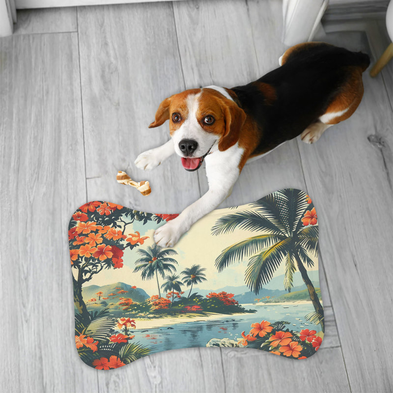 Classic Island Scenes - Tapis d'alimentation en forme d'os