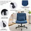 Chaise de bureau Criss Cross sans accoudoirs avec roulettes - polyvalente pour le bureau personnel, la méditation et le maquillage-1682090679
