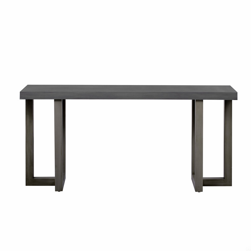 Console Table With Solid Pine Legs, Gray