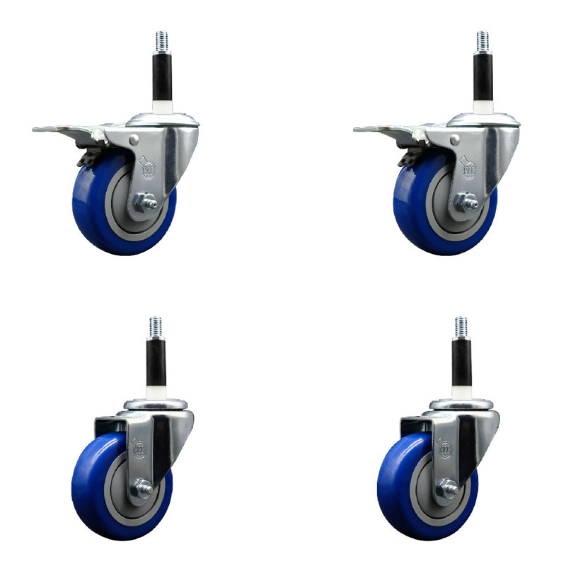 Ensemble de roulettes extensibles 7/8 po Poly