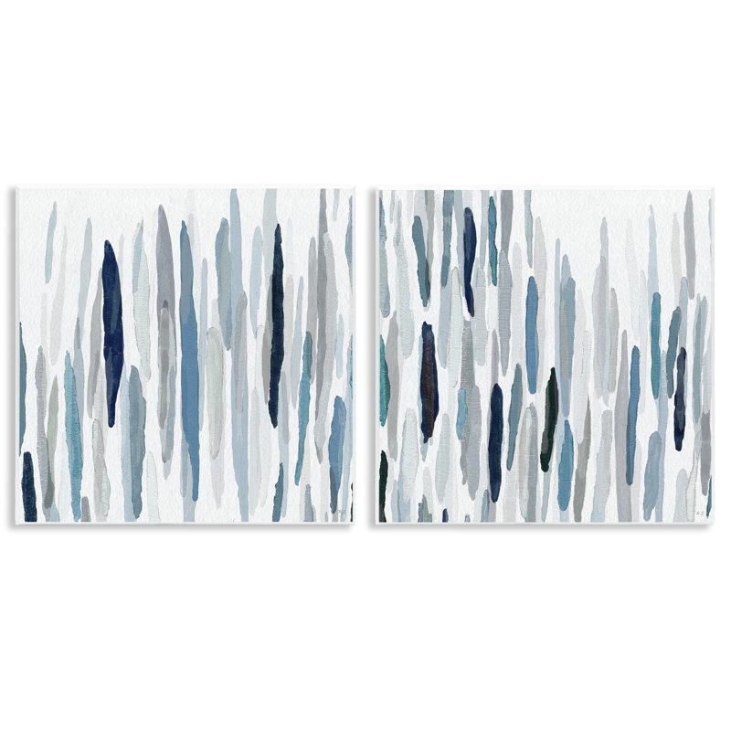Abstract Brushed Rainfall Contemporary Modern Painting Susan Jill