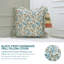 Housse de coussin à motif floral en lin blanc cassé double face à motif floral Fabcline-107145559-107145560