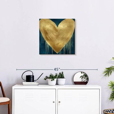Hardie Big Hearted Gold sur fond sarcelle