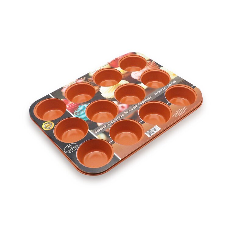 Culinary Edge 12 Cup Non-Stick Ceramic Muffin Pan with Lid & Reviews