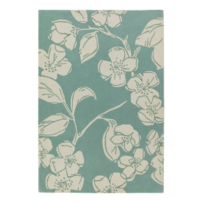 Louise Hand Tufted Teal Blue Rug
