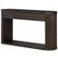 Console ovale cannelée avec deux tiroirs et tablette inférieure-646831699