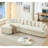127''  Large Sectional Sofa ,Elegant Curved Design ,High-Resilience Foam ,Ten Back Cushions,L-Shape Left Sofa,No Assembly  Required(Soft Fabric)-943504275