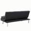 Canapé-lit double pliant en cuir noir avec table basse assortie, conception multifonctionnelle-1800904107