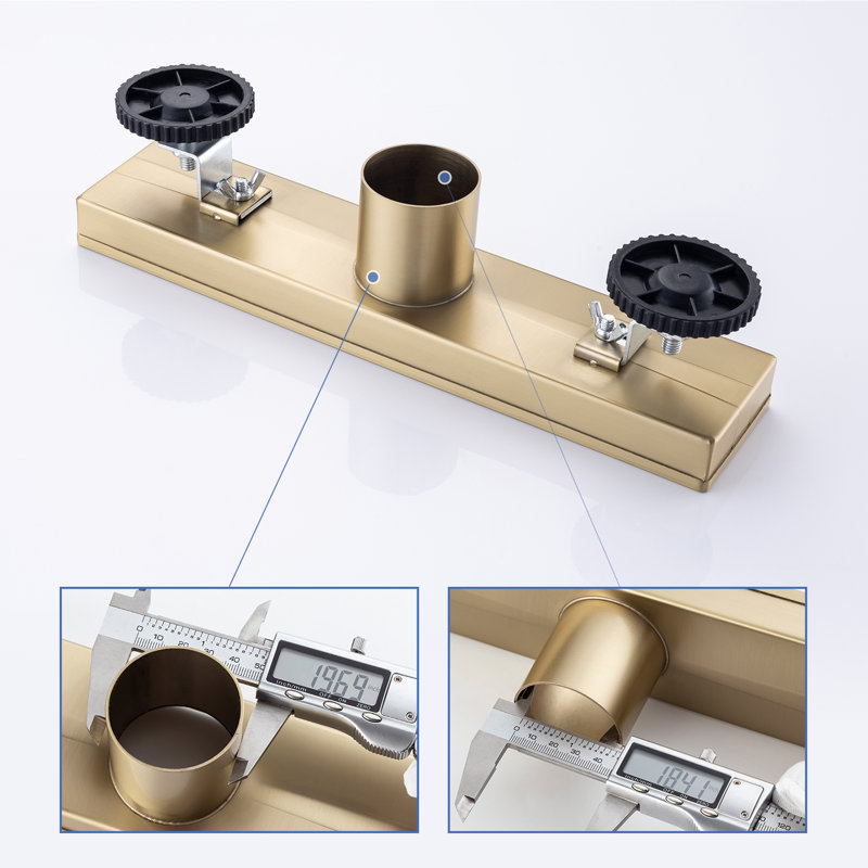12'' W Linear Grid, Brushed Gold