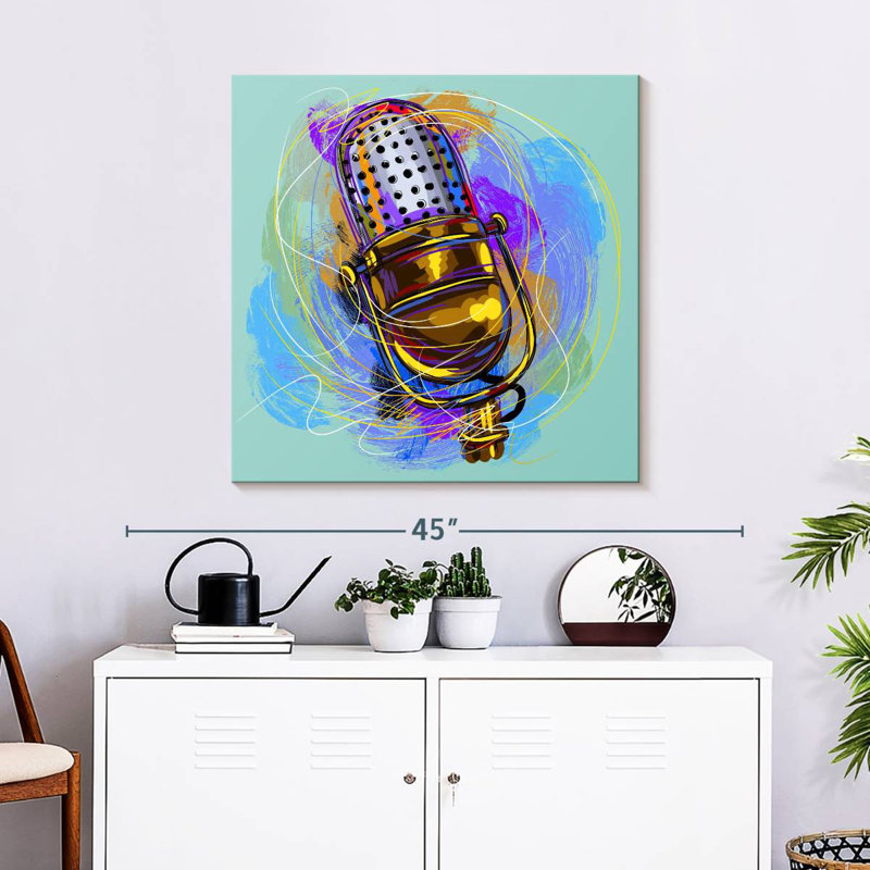 Abarca Scribbled Microphone, 30" H x 30" W
