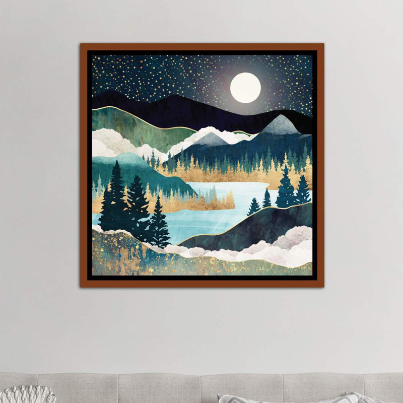 « star lake » par spacefrog designs-print, Toile avec cadre en bois classique, H 37 po x l 37 po x P 1,5 po
