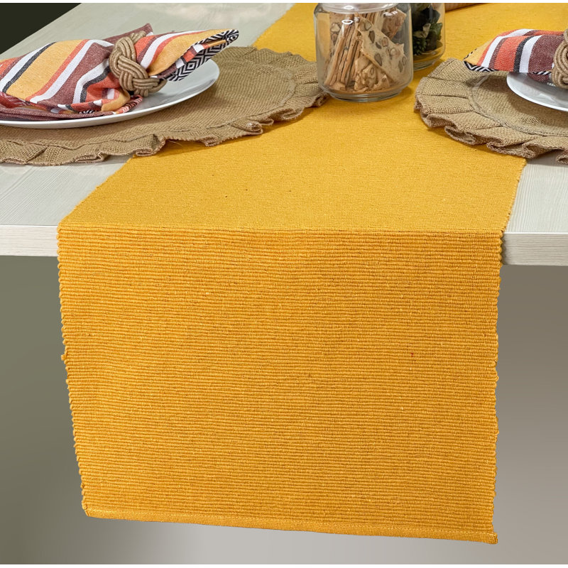 CLASSIC RIBBED TABLE RUNNER, Yellow