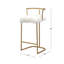 Alphonse Upholstered Counter Stool with Metal Frame