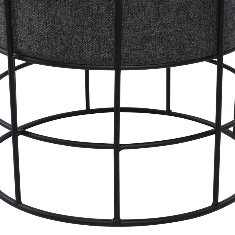 Repose-pieds avec coussin Deepmala, gris