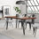 Jaymi Rectangular with Iron Base Dining Table
