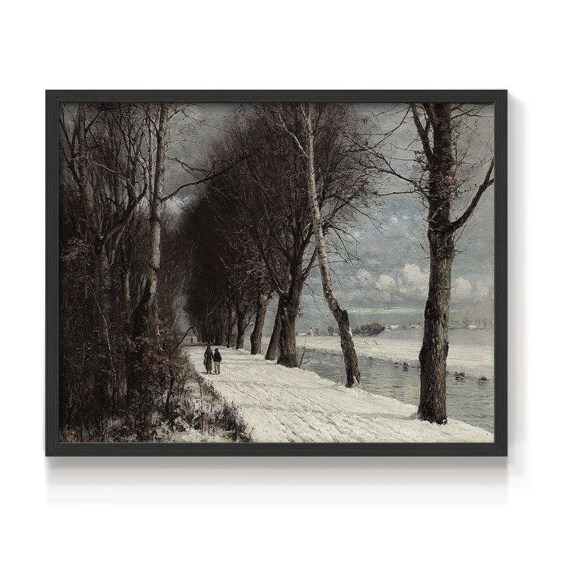 Paysages rétro-CCLXI-impression encadrée - réaménageable, H 22 po x l 28 po, Noir