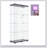 Lighted Two Door Glass Cabinet Glass Display Cabinet with 4 Shelves, Black